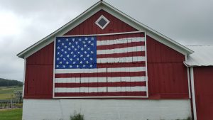 house with US Flag